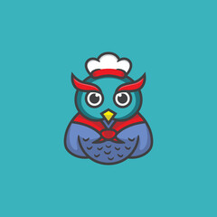 Owl Chef Mascot Logo Design