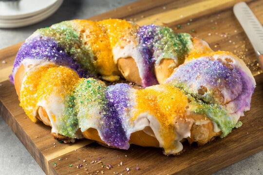Homemade Colorful Sweet King Cake