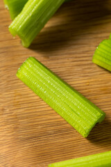 Raw Green Organic Celery Stalks