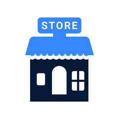 Store, shop, market icon. Simple editable vector isolated on a white background.
