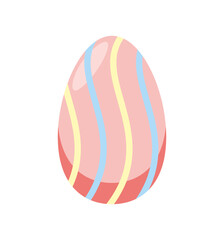 easter egg with stripes