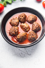 meatballs tomato sauce meat meatball fresh meal food snack on the table copy space food background 