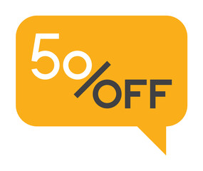 Sale promo marketing. Discount up to 50% off. Discount offer price label, symbol for advertising campaign in retail. Bubble. Isolated.