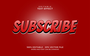 Editable text effect - subscribe style
