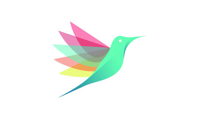 Obraz premium HUMMING BIRD LOGO