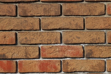 Red brick wall texture for background. This is a red brick texture.