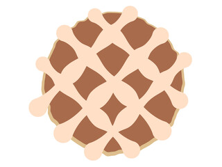 ワッフル　食べ物　アイコン　おやつ　お菓子　おいしい　イラスト　ベクター