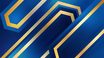 Abstract luxury blue and gold background