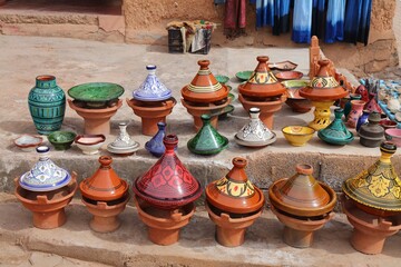 Fototapeta na wymiar Tagine pots in Morocco