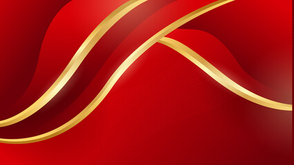Abstract luxury red and gold background