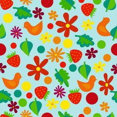 seamless pattern with spring