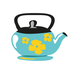 floral tea pot