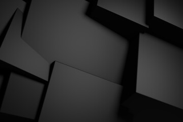 Background with black geometric shapes