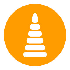 Pyramid toy vector isolated glyph icon