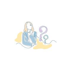 woman asking herself questions