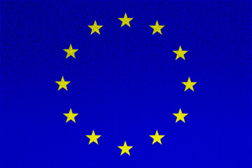 EU. European Union. Flag of European Union. llustration of the flag of European Union. Horizontal design. Abstract design. Illustration. Map. Europe day.