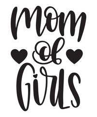 Obraz premium Mother's Day SVG Bundle, Mom Shirt svg, Mother's Day Gift, Mom Life, Blessed Mama, Hand Lettered Mom quotes, Cut Files for Cricut,Silhouette