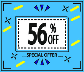 56% DISCOUNT. Special Offer Marketing Ad.
blue banner