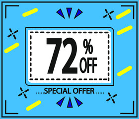 72% DISCOUNT. Special Offer Marketing Ad.
blue banner