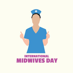 Vector for International Midwife's Day. Simple and elegant