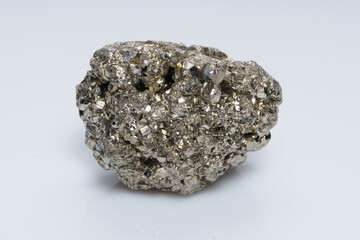 Raw crystalline pyrite (iron pyrite, fool's gold). Mineral pyrite from the group of sulfides. The...