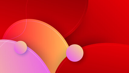 Set of modern abstract gradient red orange colorful for design banner background. Vector illustration