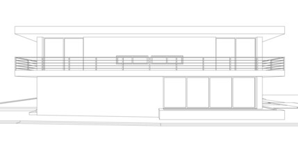 3d render of a building