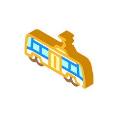 tram transport isometric icon vector. tram transport sign. isolated symbol illustration