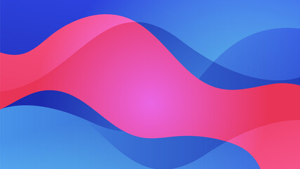 Abstract blue background with pink orange yellow neon gradient. Vector illustration