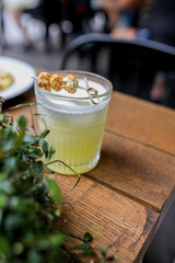 Cold drinks with ice cocktails summer drinks