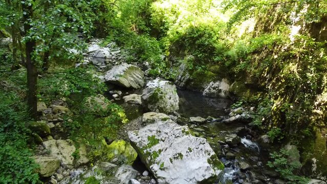 lo scorrere lento del fiume bussento nel cilento