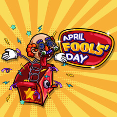 april fools day vector illustration