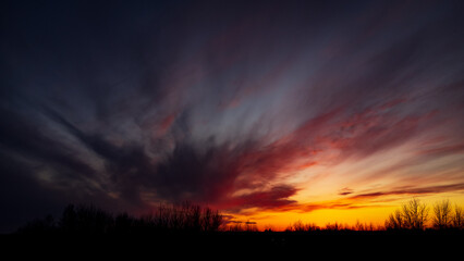 Fototapeta na wymiar Sunset over Kemptville, Ontario Canada