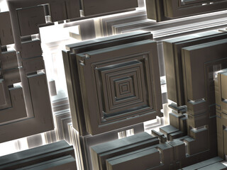 surreal futuristic digital 3d design art abstract background fractal illustration for meditation and decoration wallpaper