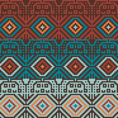 Ethnic pattern geometric colombian wayuu	
