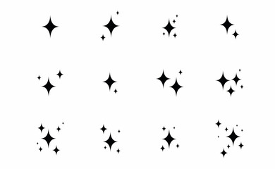 Stars set of vector illustration