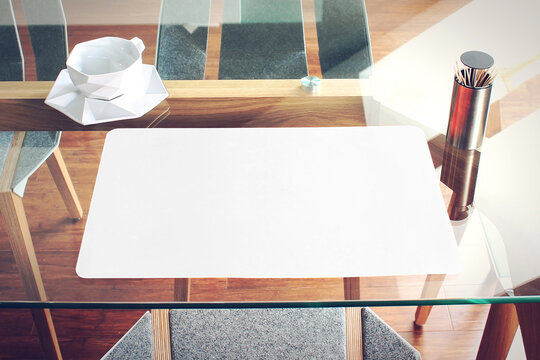 Placemat And Napkin Mockup On Table