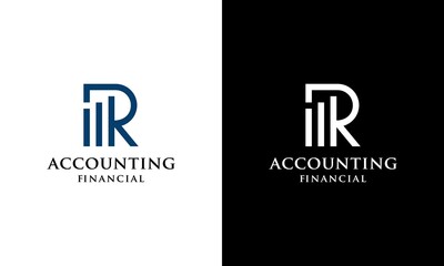 Letter R Financial logo design Vector template.