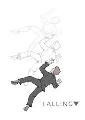 Fototapeta na wymiar Falling man illustration