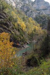 El pirineo en otoño en Ordesa. Huesca.España