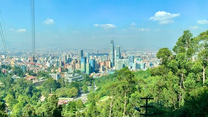 view of the city of bogotá from monserrate