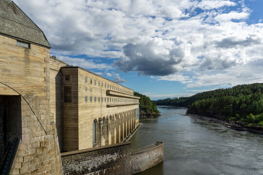 Solbergfoss Hydroelectric Power Station in Norway.