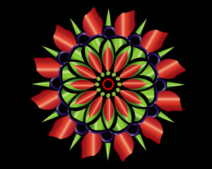 Mandala art design vector template