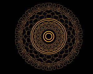 Mandala art design vector template
