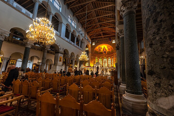 Fototapeta premium St.Dimitrios Church, a Byzantine-era church dedicated to Saint Dimitri of Thessaloniki, the protector of the city in Thessaloniki.
