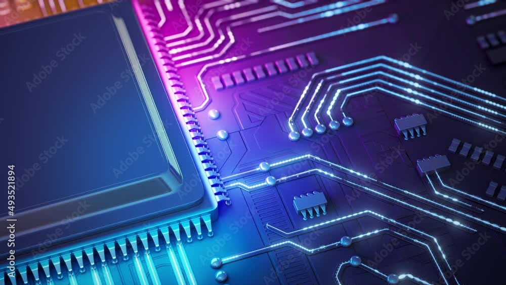 Aufkleber central computer processors cpu concept. motherboard digital chip. technology science background. in