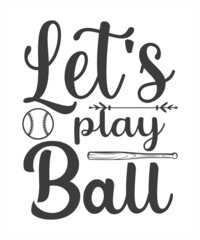 Obraz premium Hand drawn lettering let's play for print, textile, card, poster, decor. Kids print.
