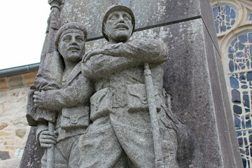 war memorial in crozon in brittany (france)