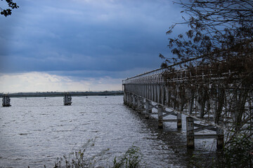 pipeline leading over river