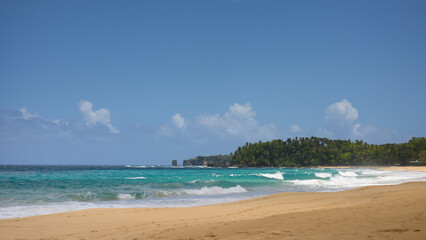 Fototapeta na wymiar Beach in Dominican Republic in playa grande